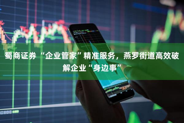 蜀商证券 “企业管家”精准服务，燕罗街道高效破解企业“身边事”